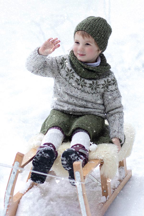 73-30 snurreskjørt barn oliven