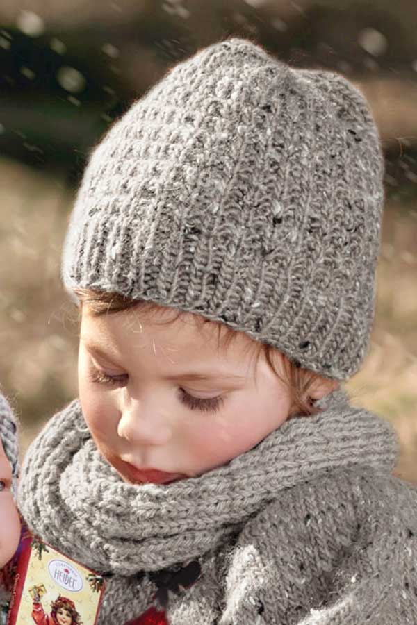 73-62 Smånisselue og snurrehals barn grå