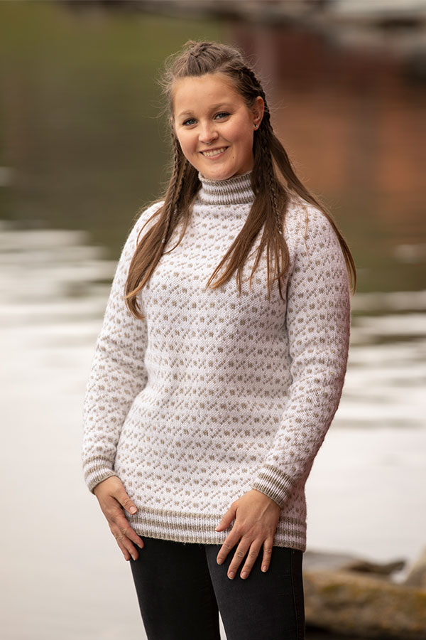 2127-7a Trud islender hvit-lysgrå