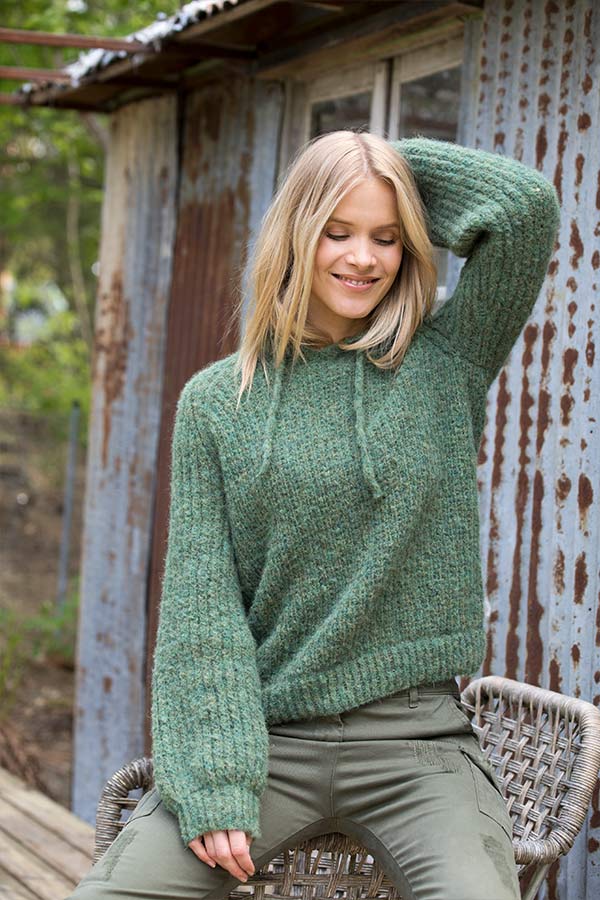 80-02 Carin hettegenser grønn