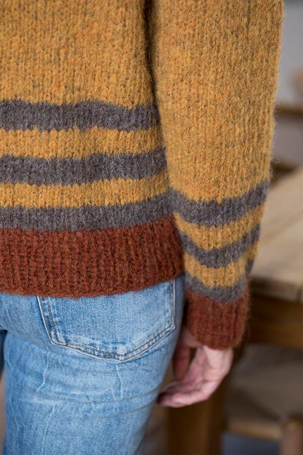 90-10 Gine chunky genser gul