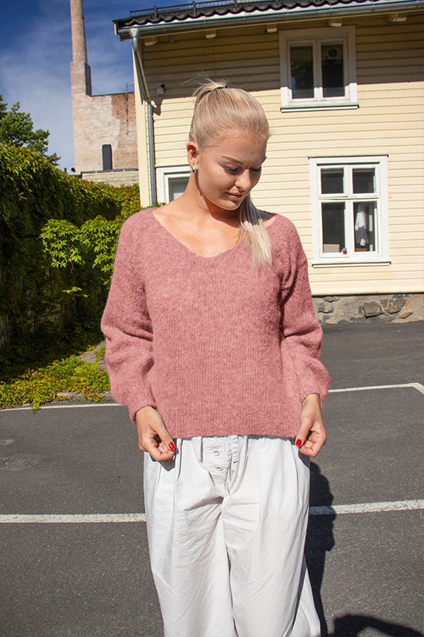 99-20e Amanda genser varm rosa