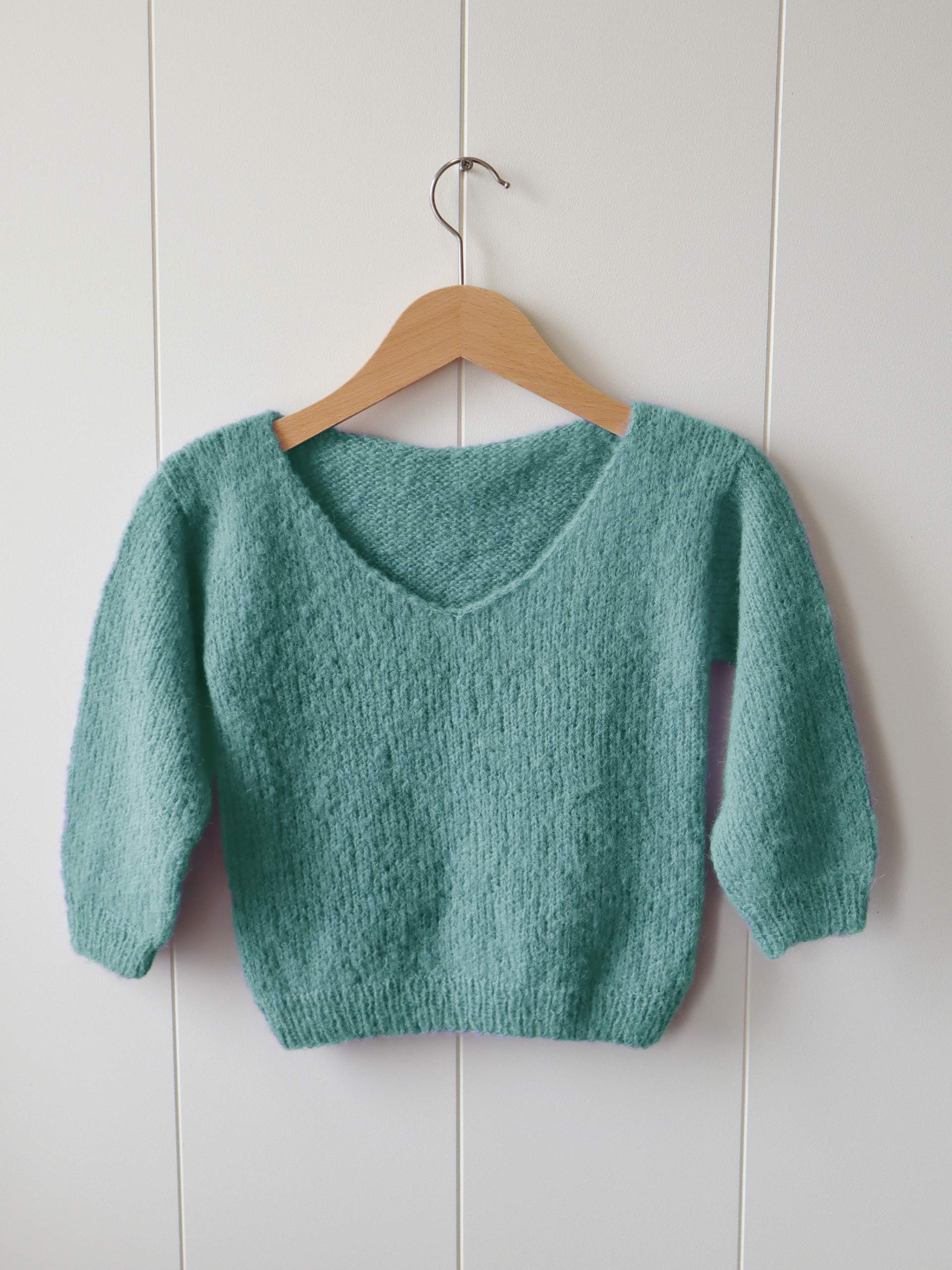 99-23 Amanda genser barn sjøgrønn