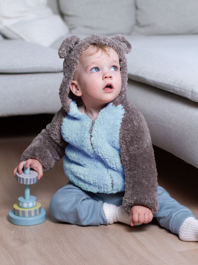 24024-F Bamse jakke lys blå