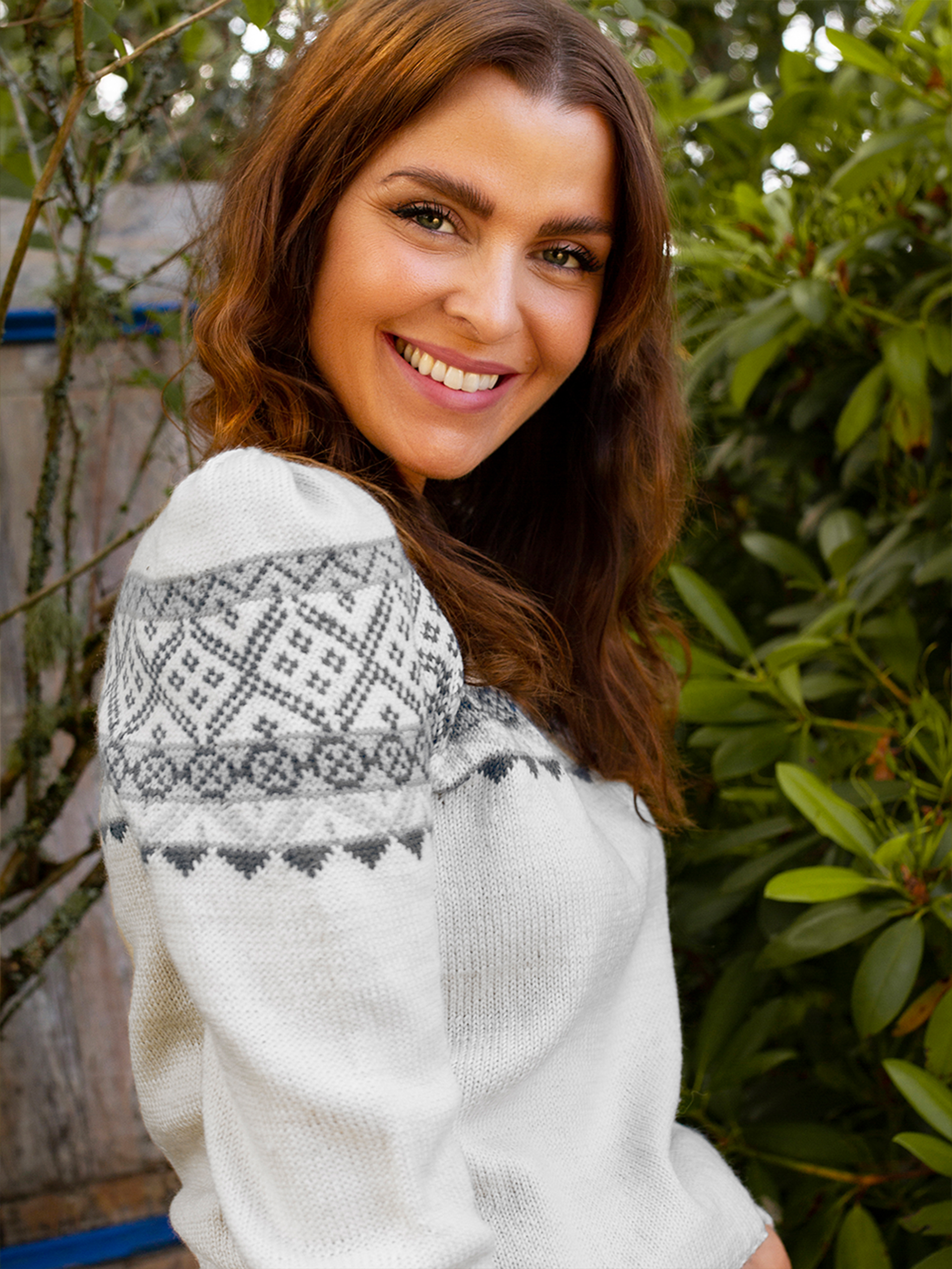 BIRGIT genser kitt/grå