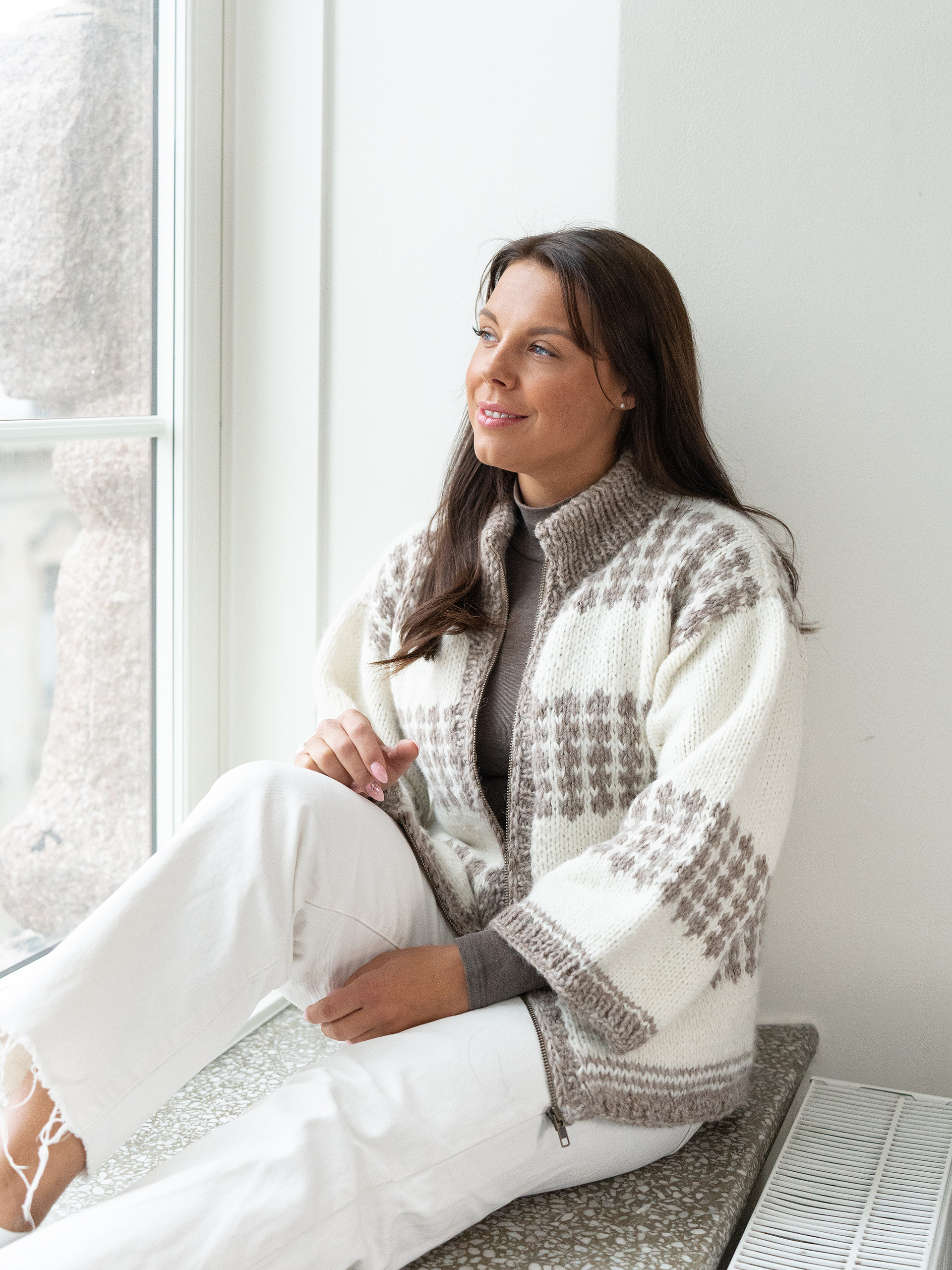 CHARLIE SAGA jakke hvit/beige