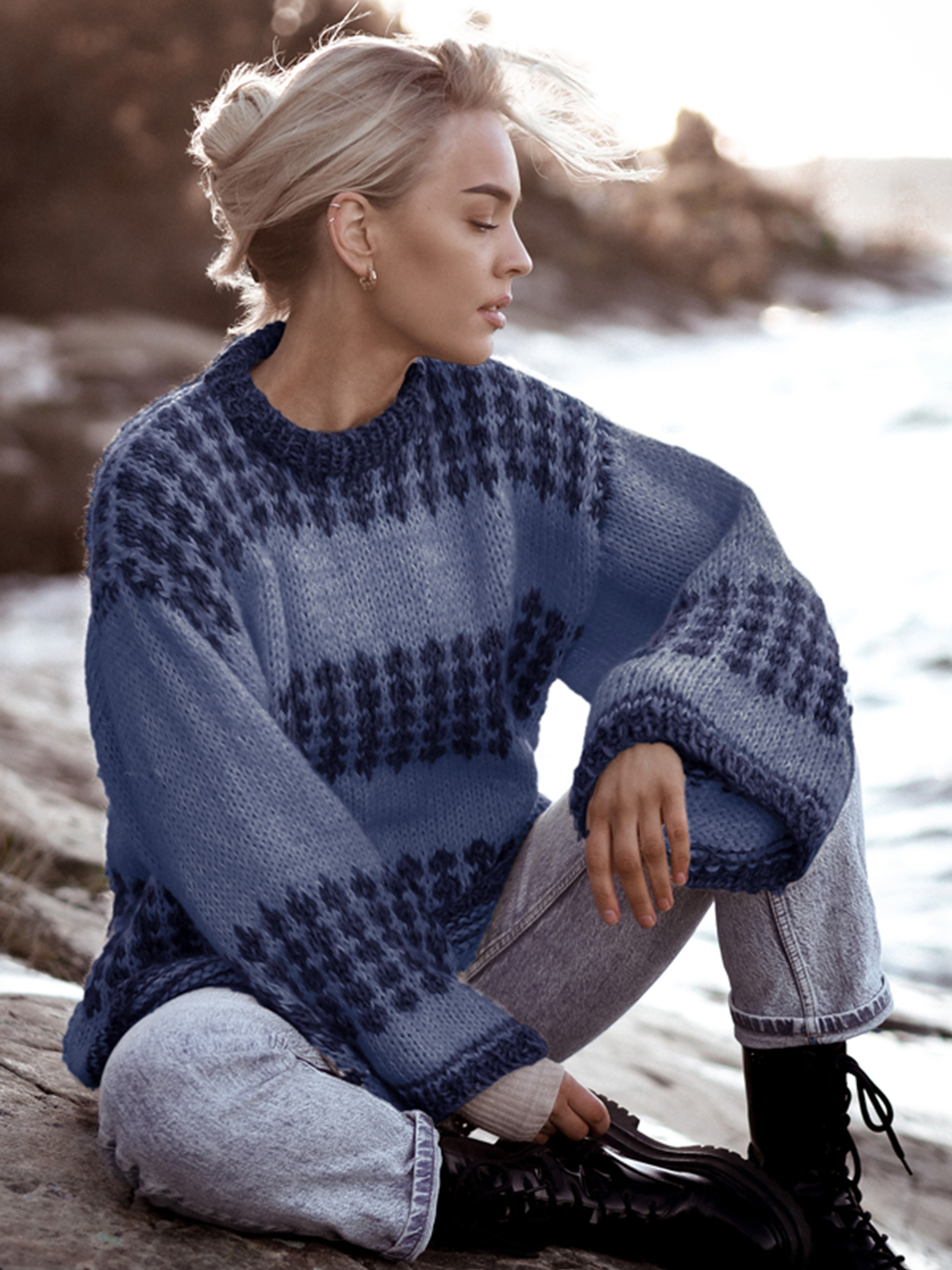 CHARLIE SAGA genser denim