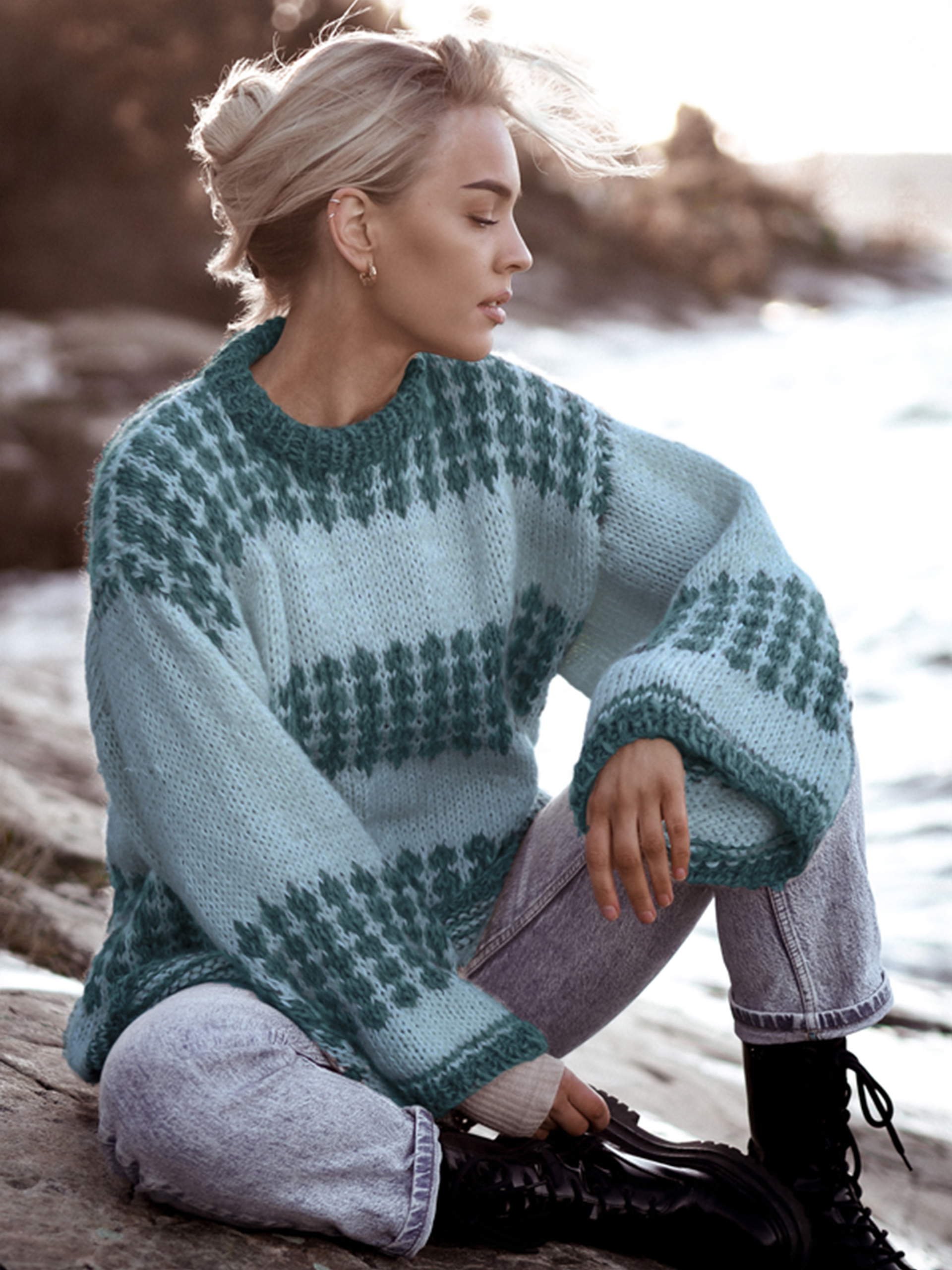 CHARLIE SAGA genser petrol