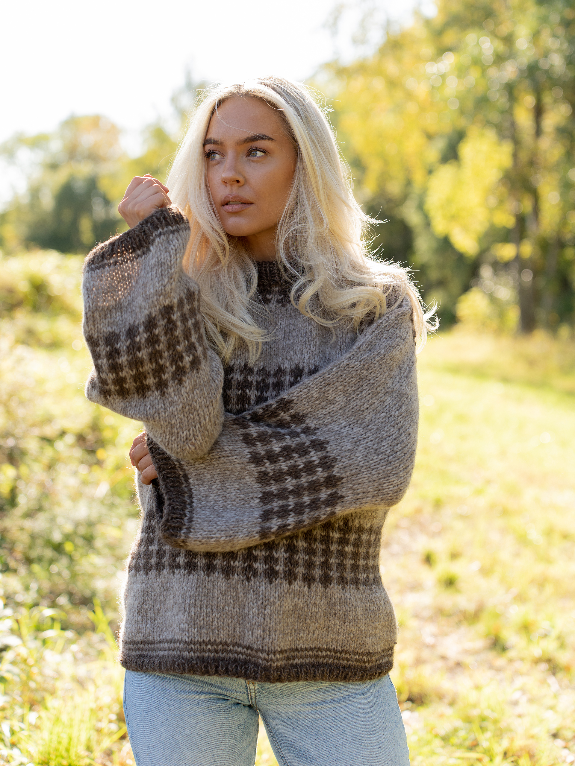 CHARLIE SAGA genser beige/brun