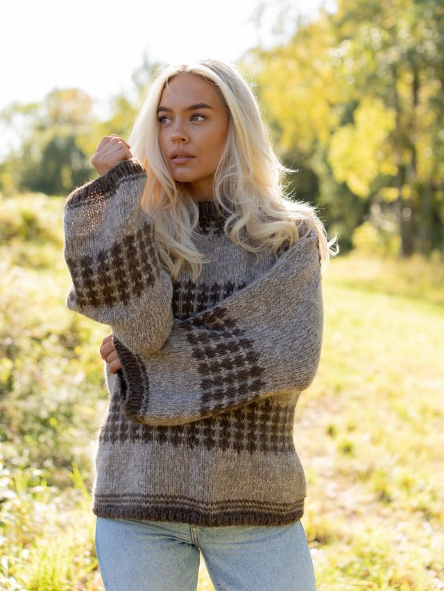 CHARLIE SAGA genser beige/brun