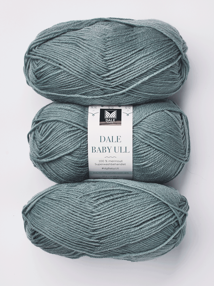 Dale Garn, 100% merino yarn Baby Ull, spruce green (8541)