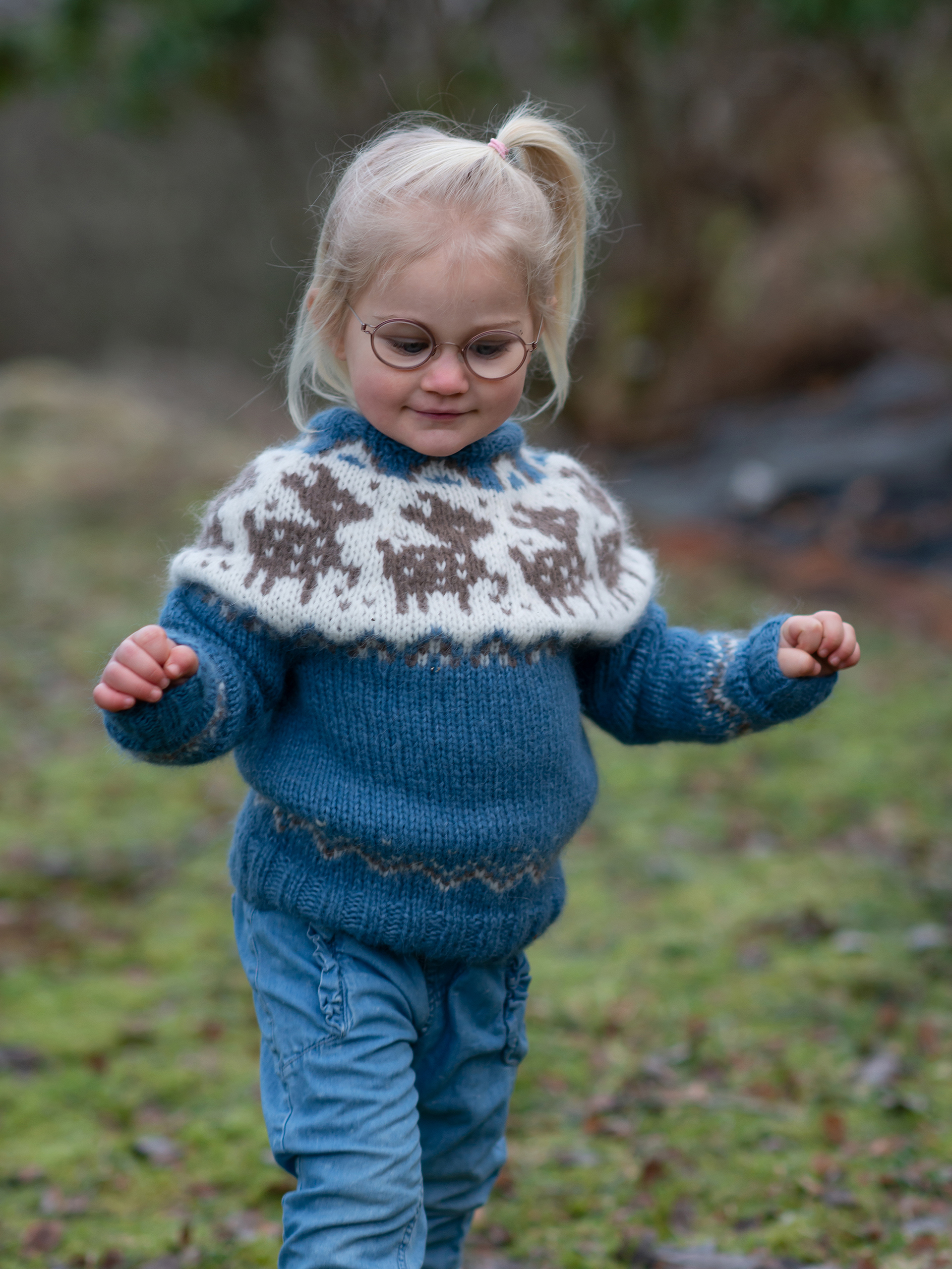 DEER genser barn lys jeansblå