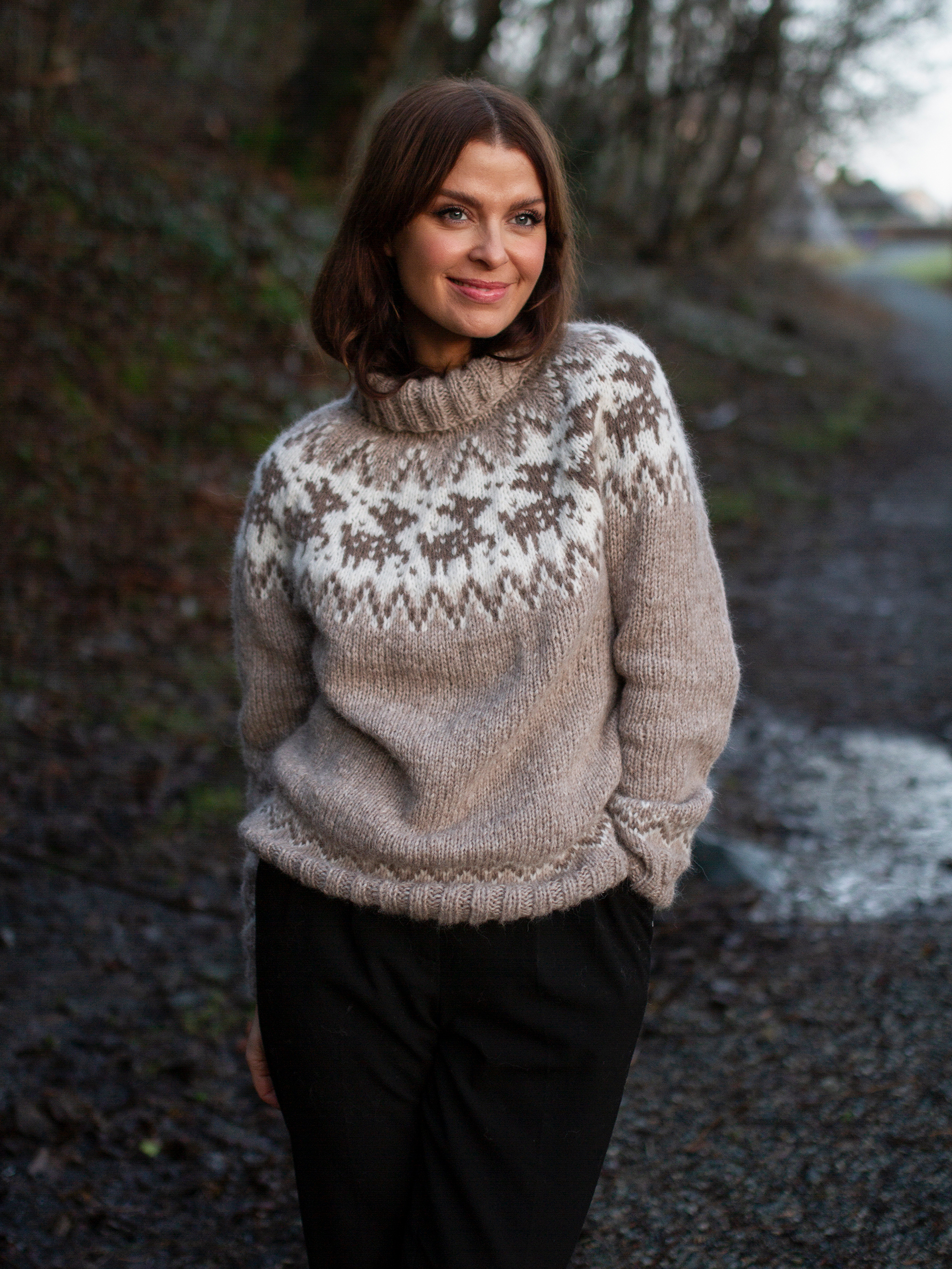 DEER genser dame beige