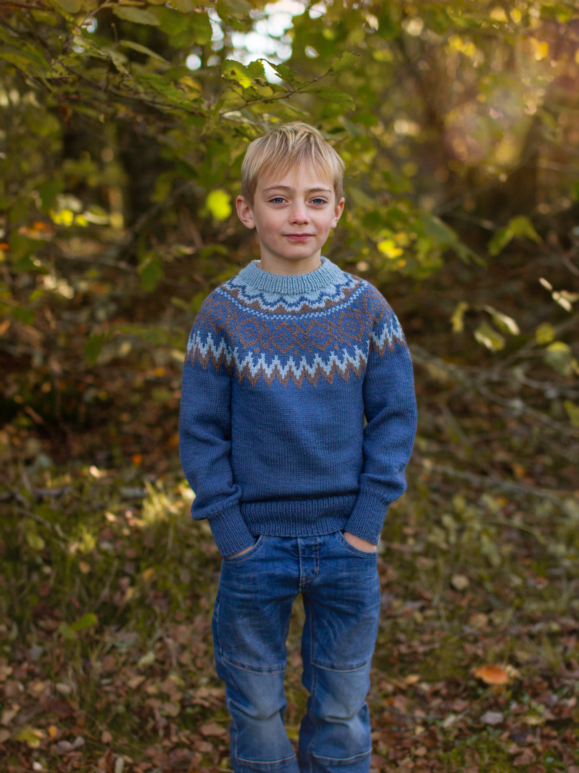 DRIV genser & lue denim (Merinor)