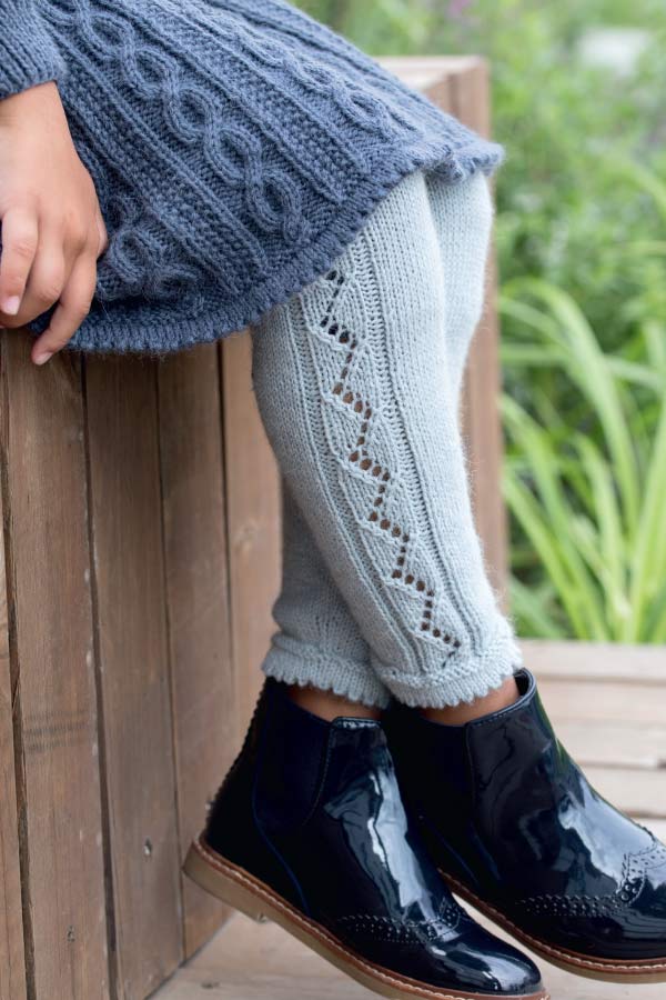 62-24 Birte Kjole og Tights Gråblå