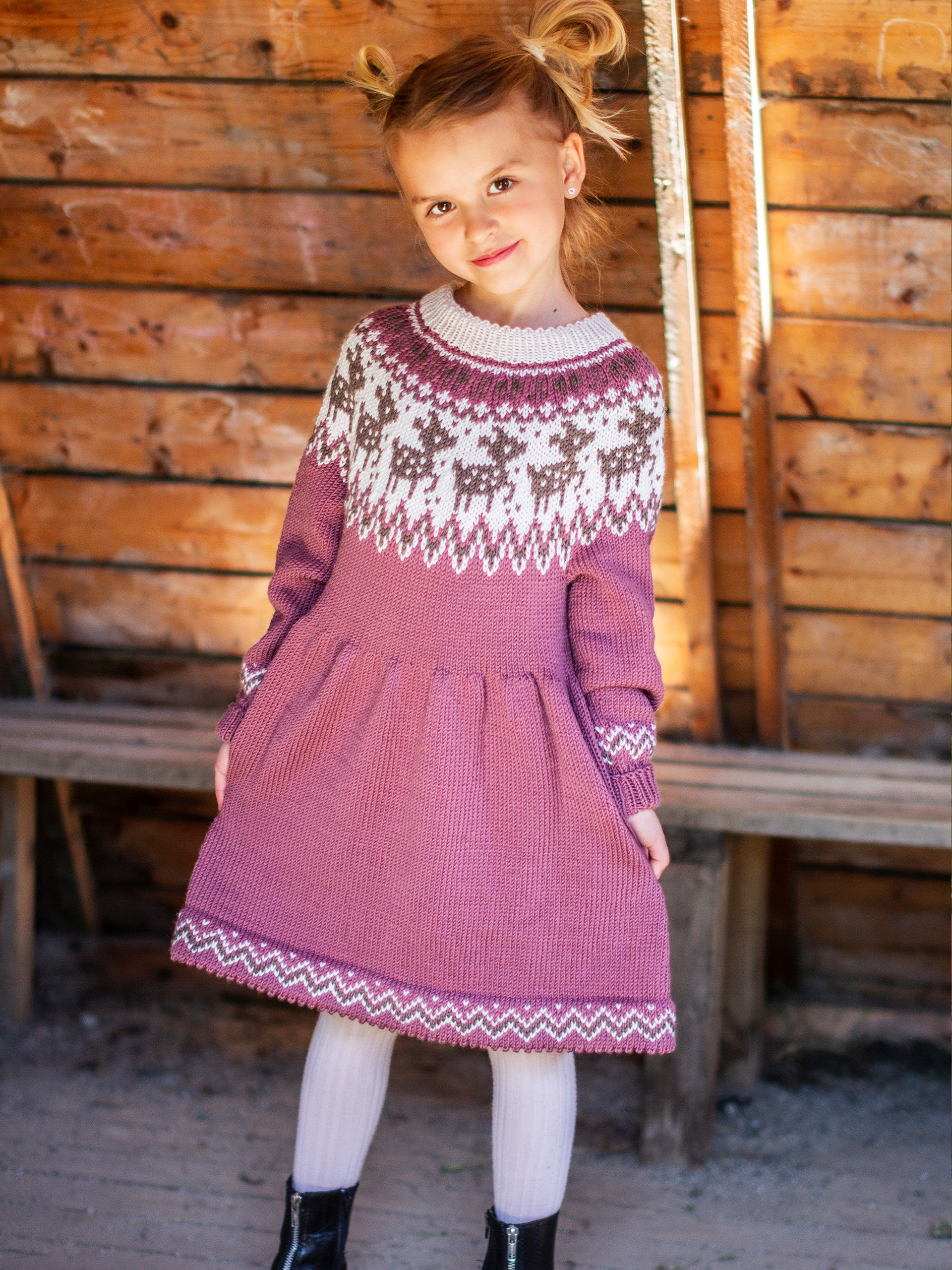 FAUNA kjole brunrosa