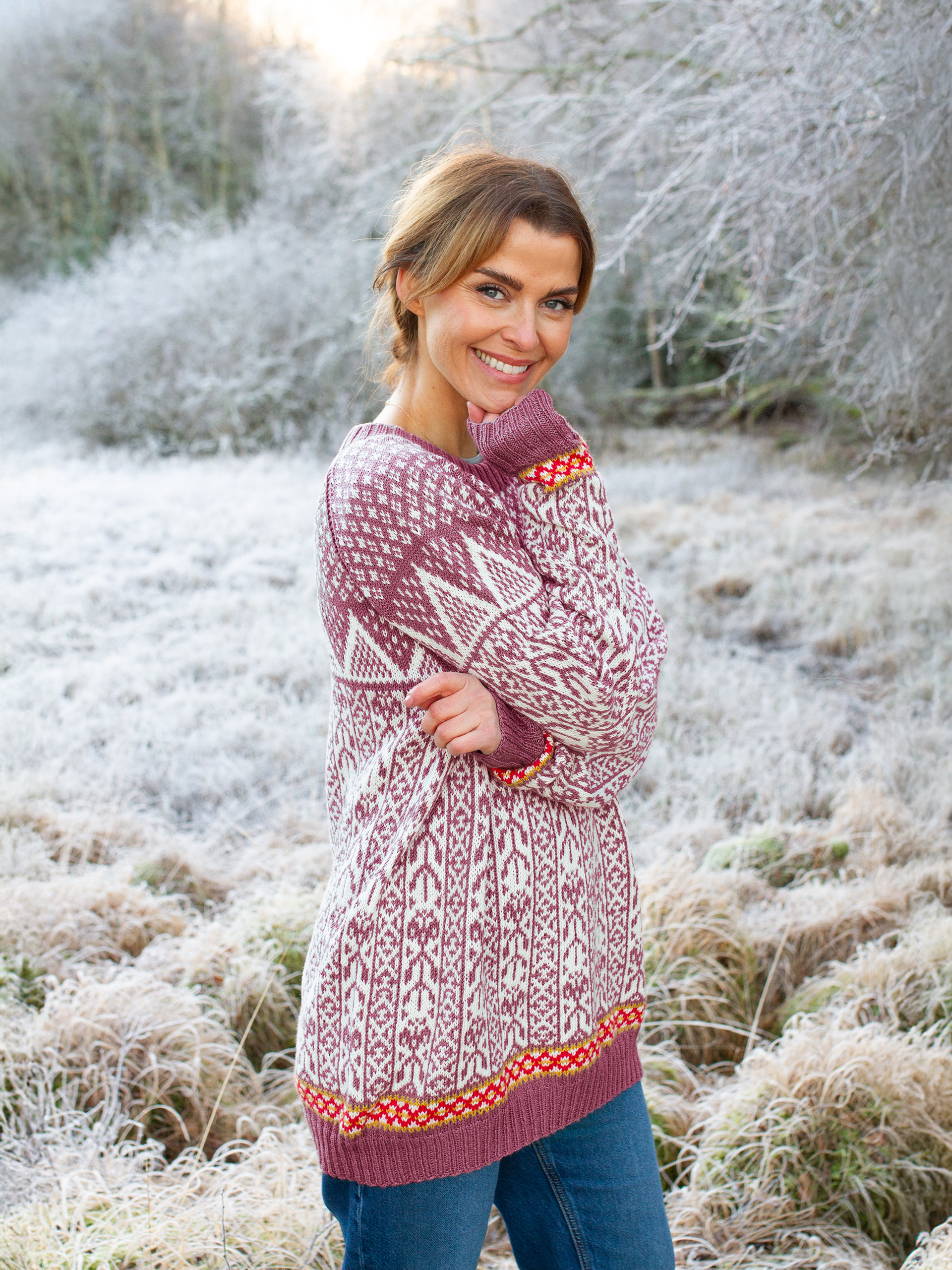 521K-07g FLÅM genser dame