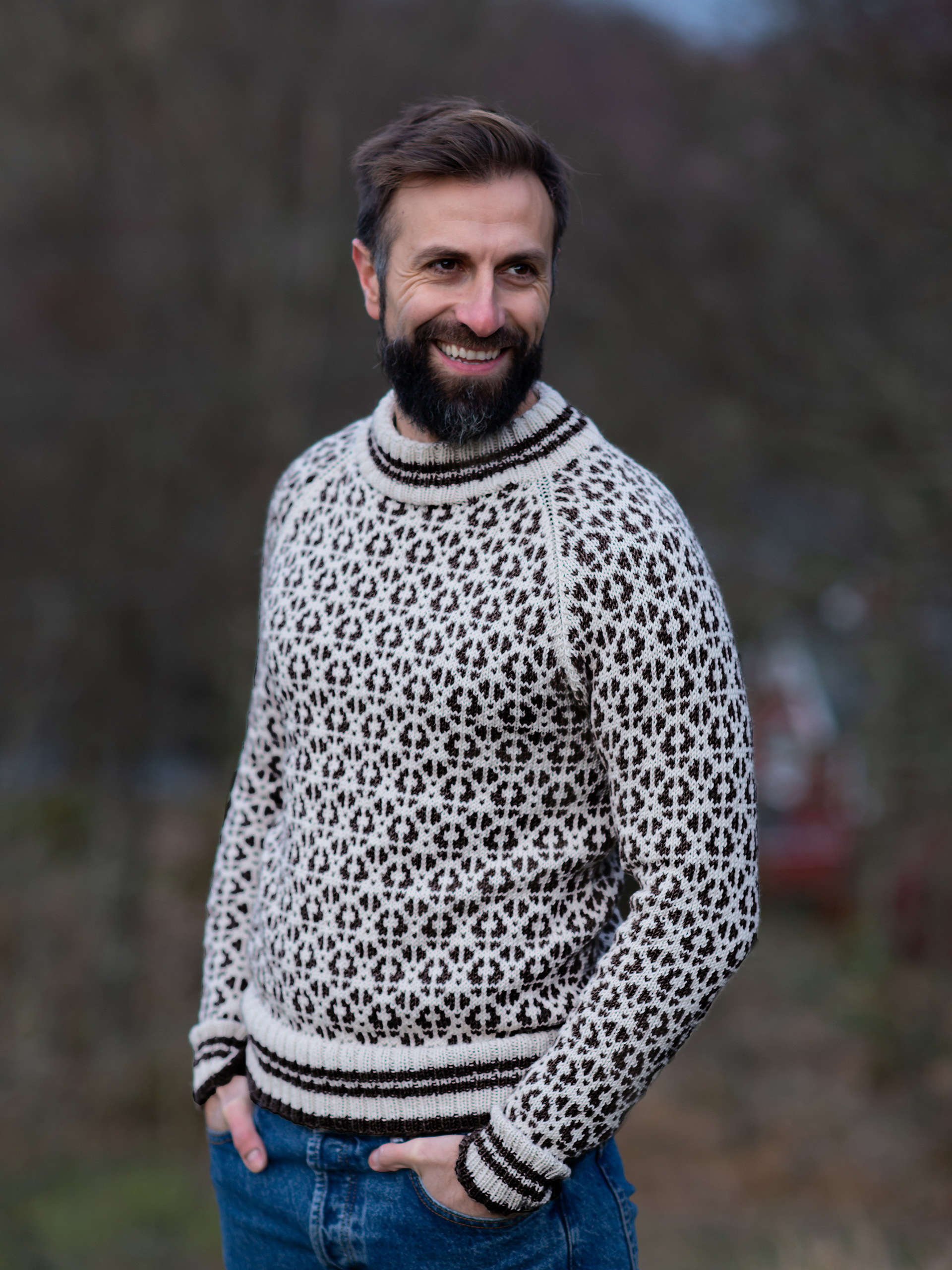 FLOKK genser herre kitt sort