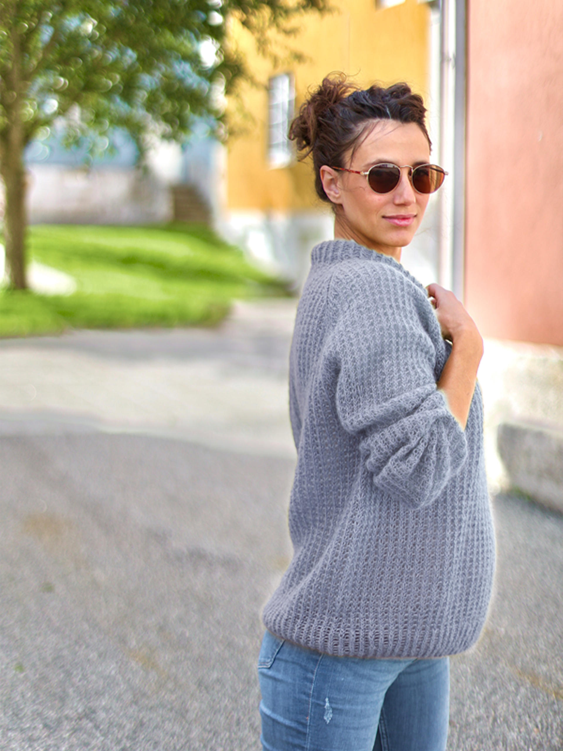 FRID genser tåkeblå