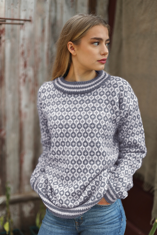 SVALASTOG dame grå M/ skinnlapp