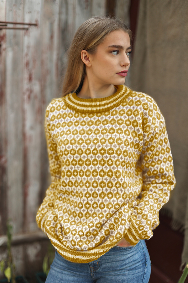 SVALASTOG dame gullgul M/ skinnlapp