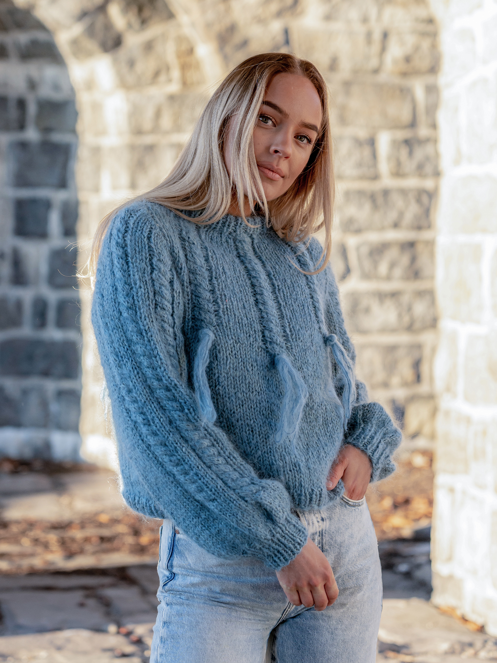 Gulli genser lys blå