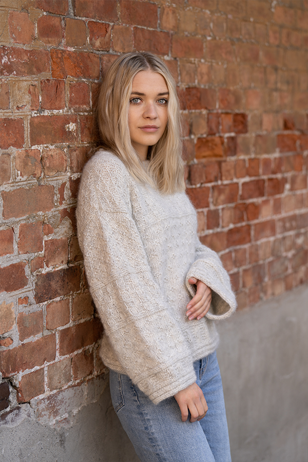 HARMONI genser perlegrå