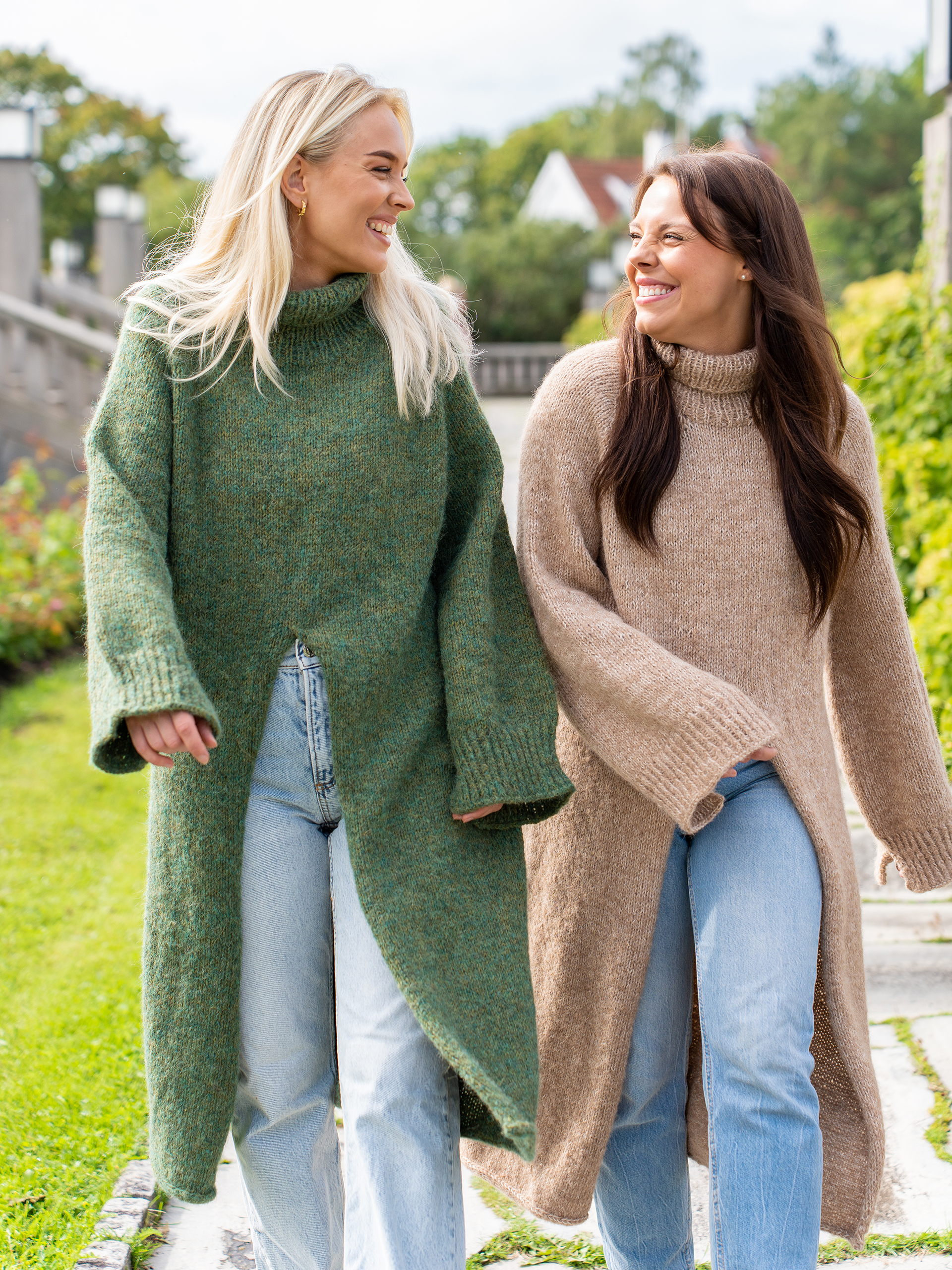 HEARTFELT kjolegenser grønn