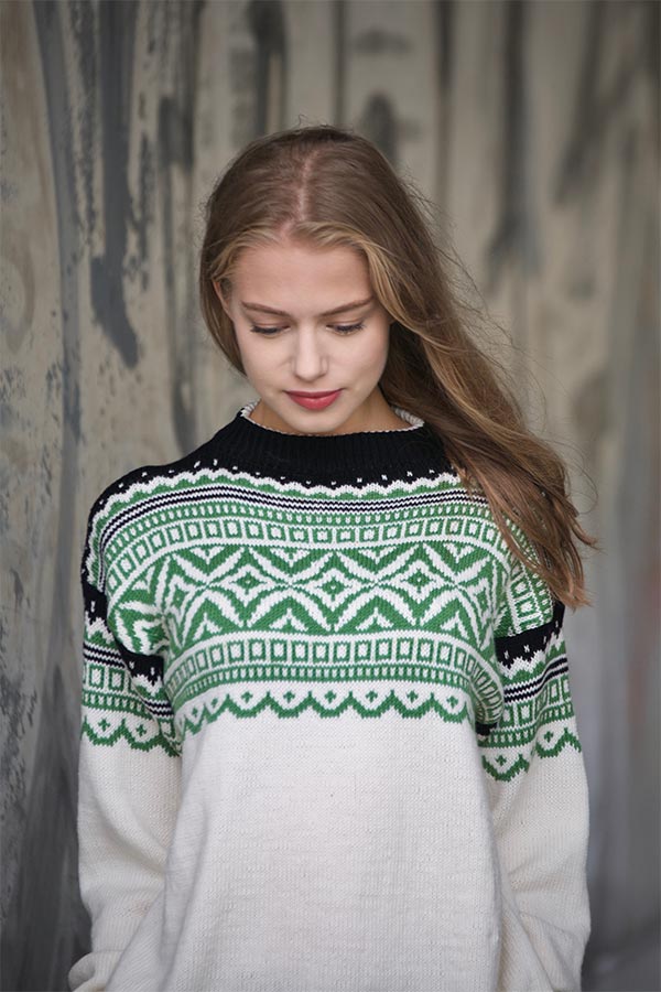 HEDVIG Hvit - Grønn