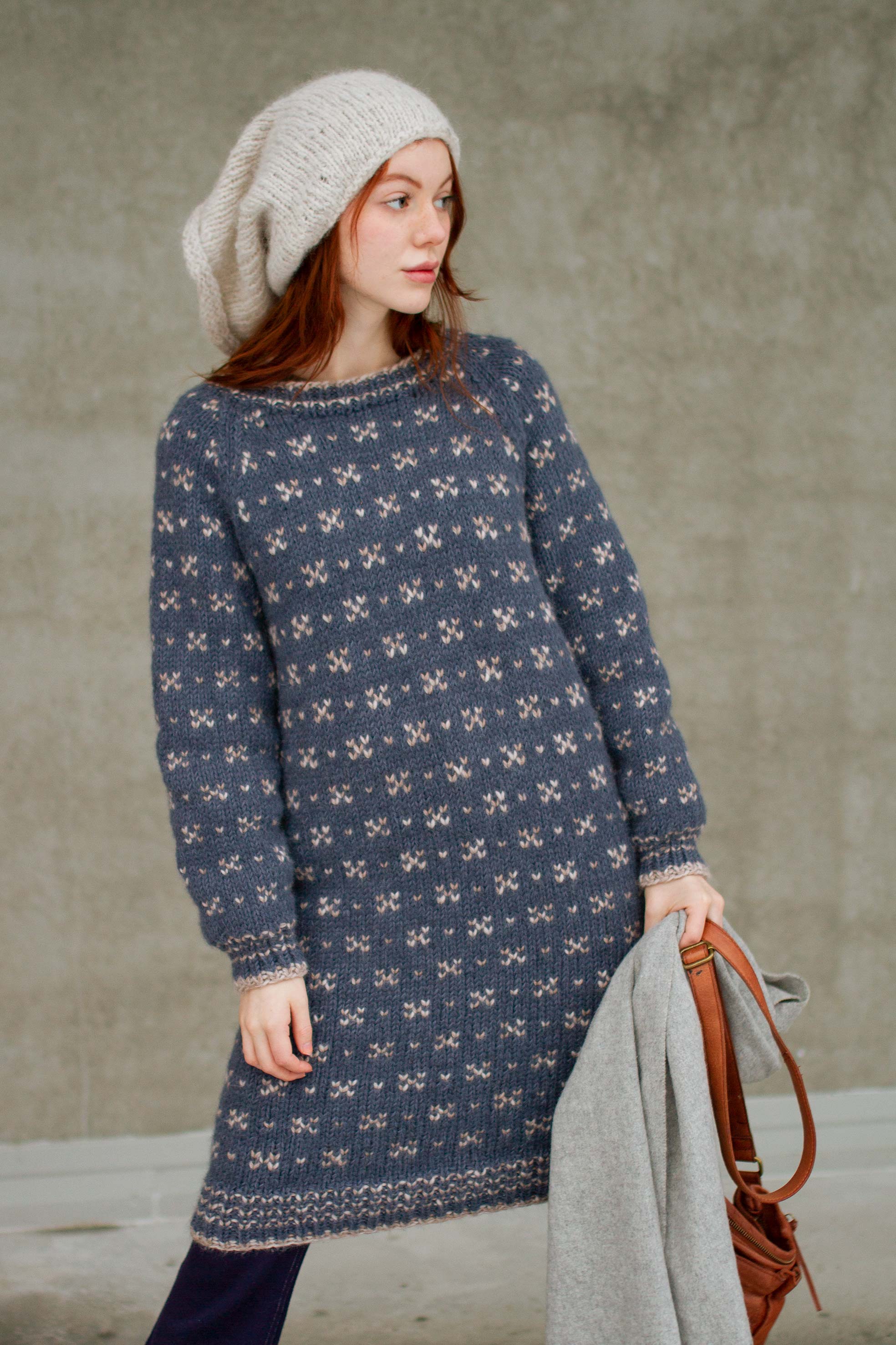 HUSAVIK kjole gråblå