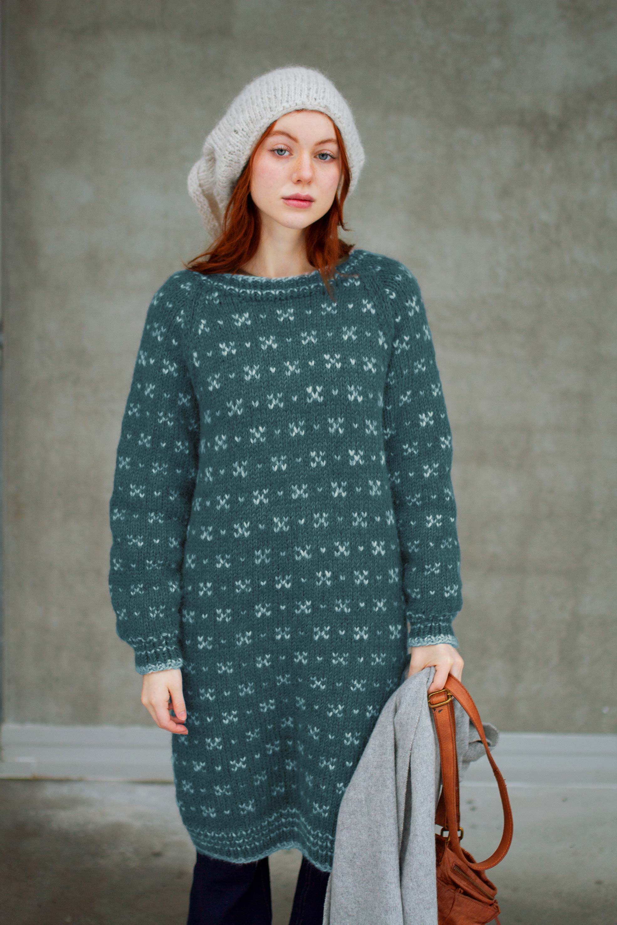 HUSAVIK kjole petrol