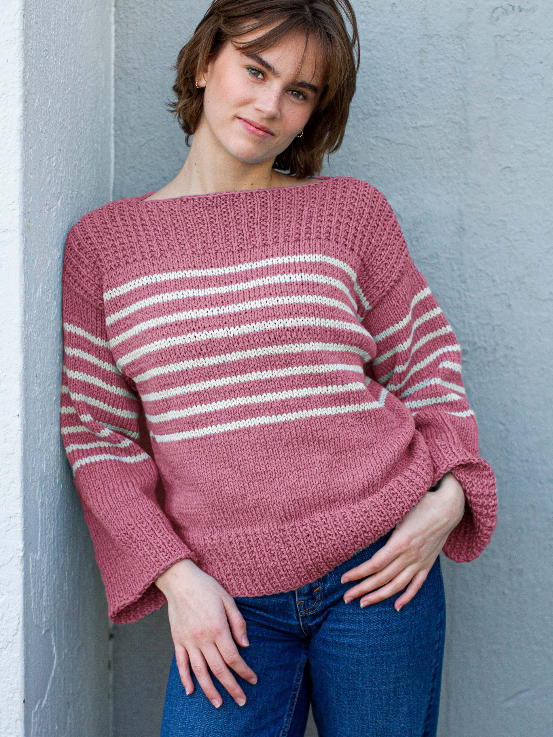 JEAN genser gammelrosa