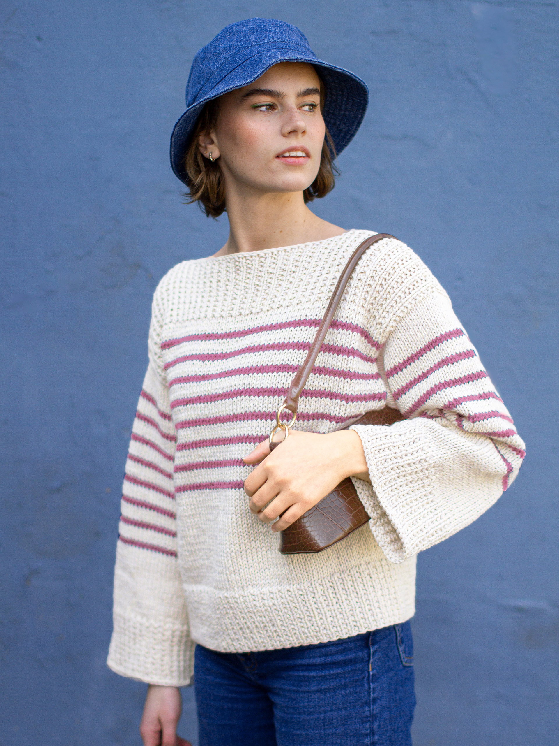 JEAN genser natur/gammelrosa