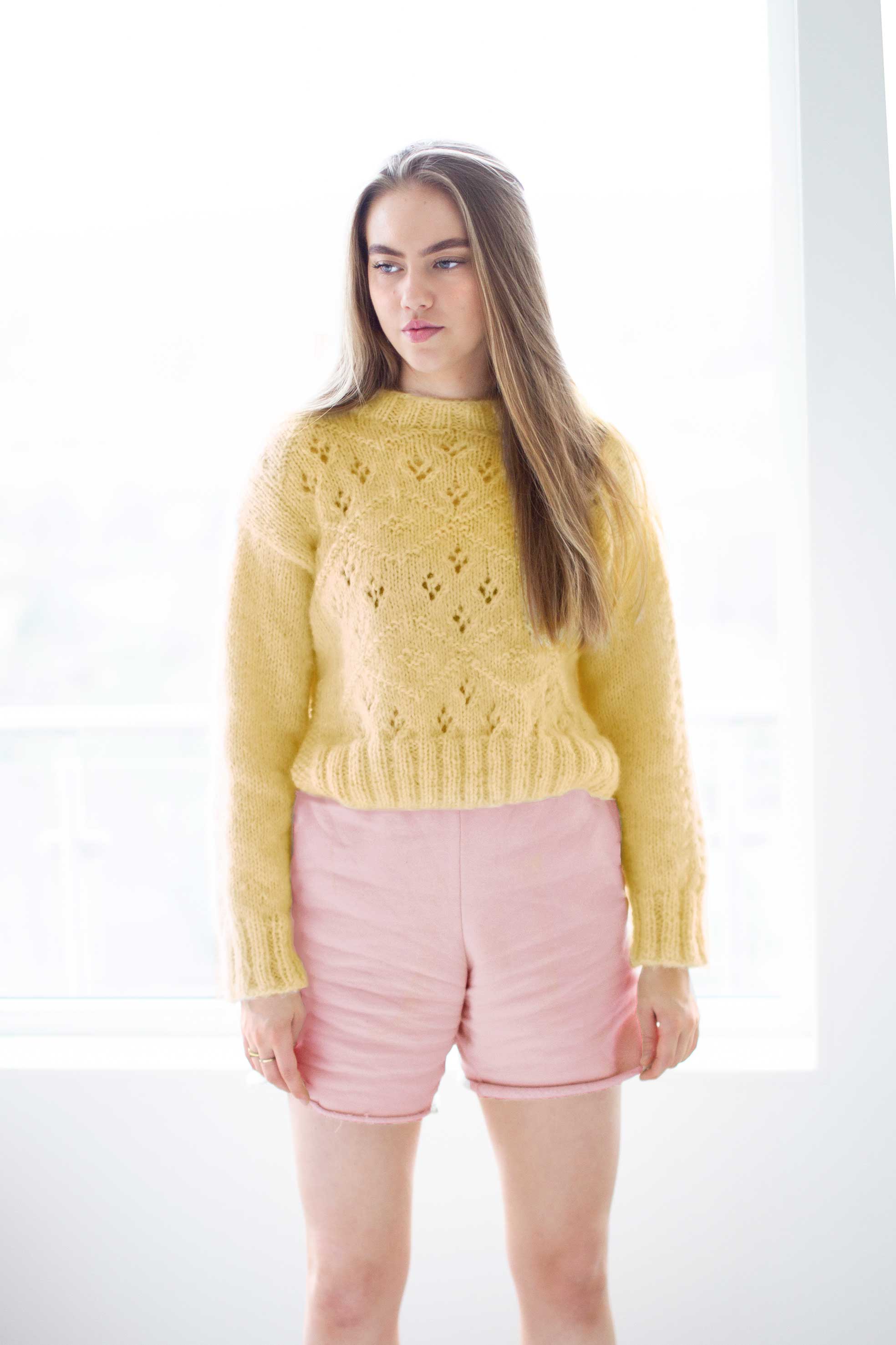 Johanna genser støvet gul