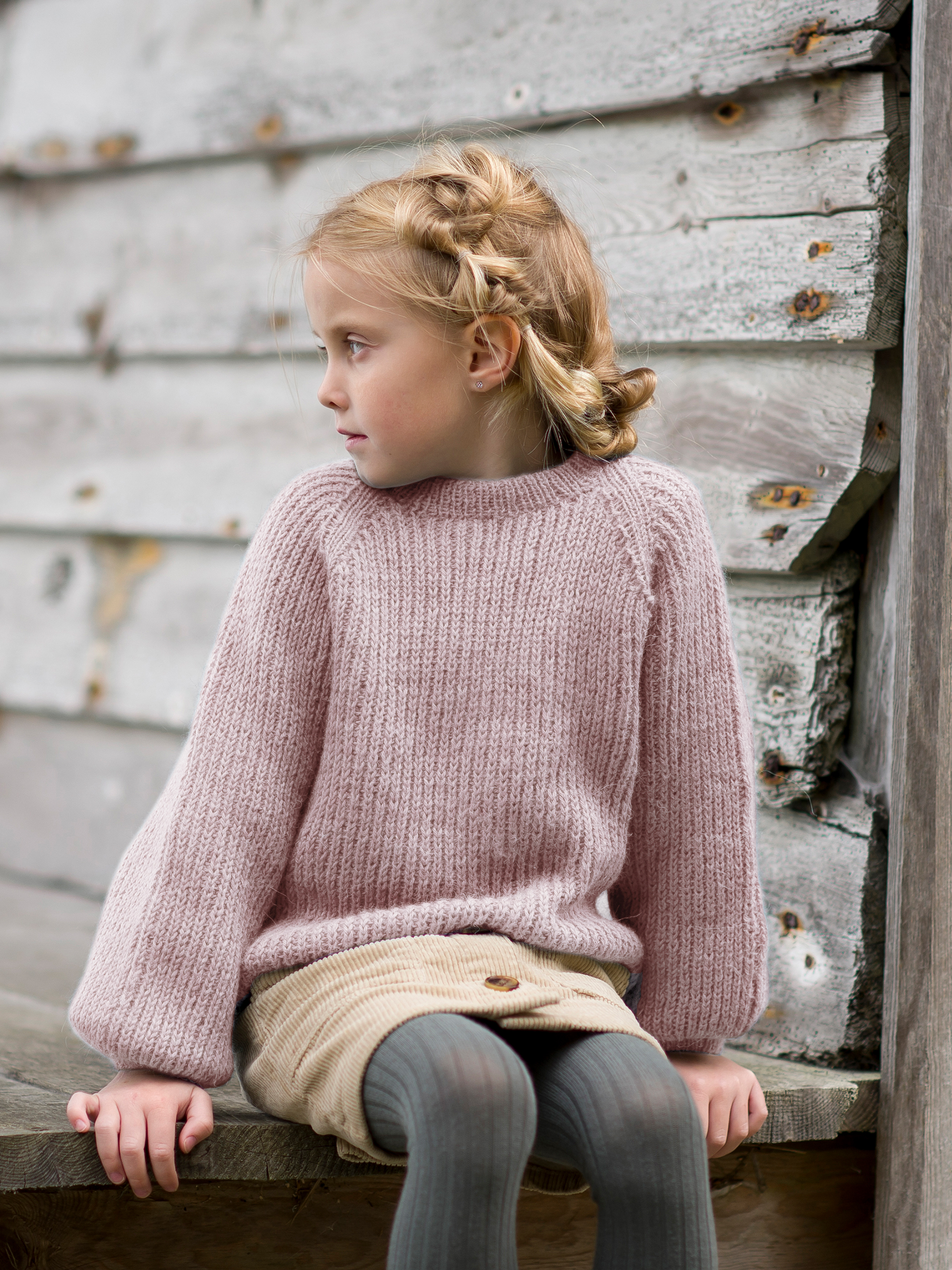 JUNO genser lys rosa