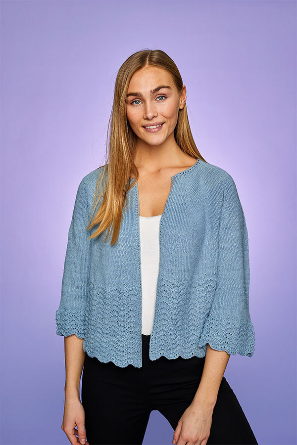 Kimono med bølgekant