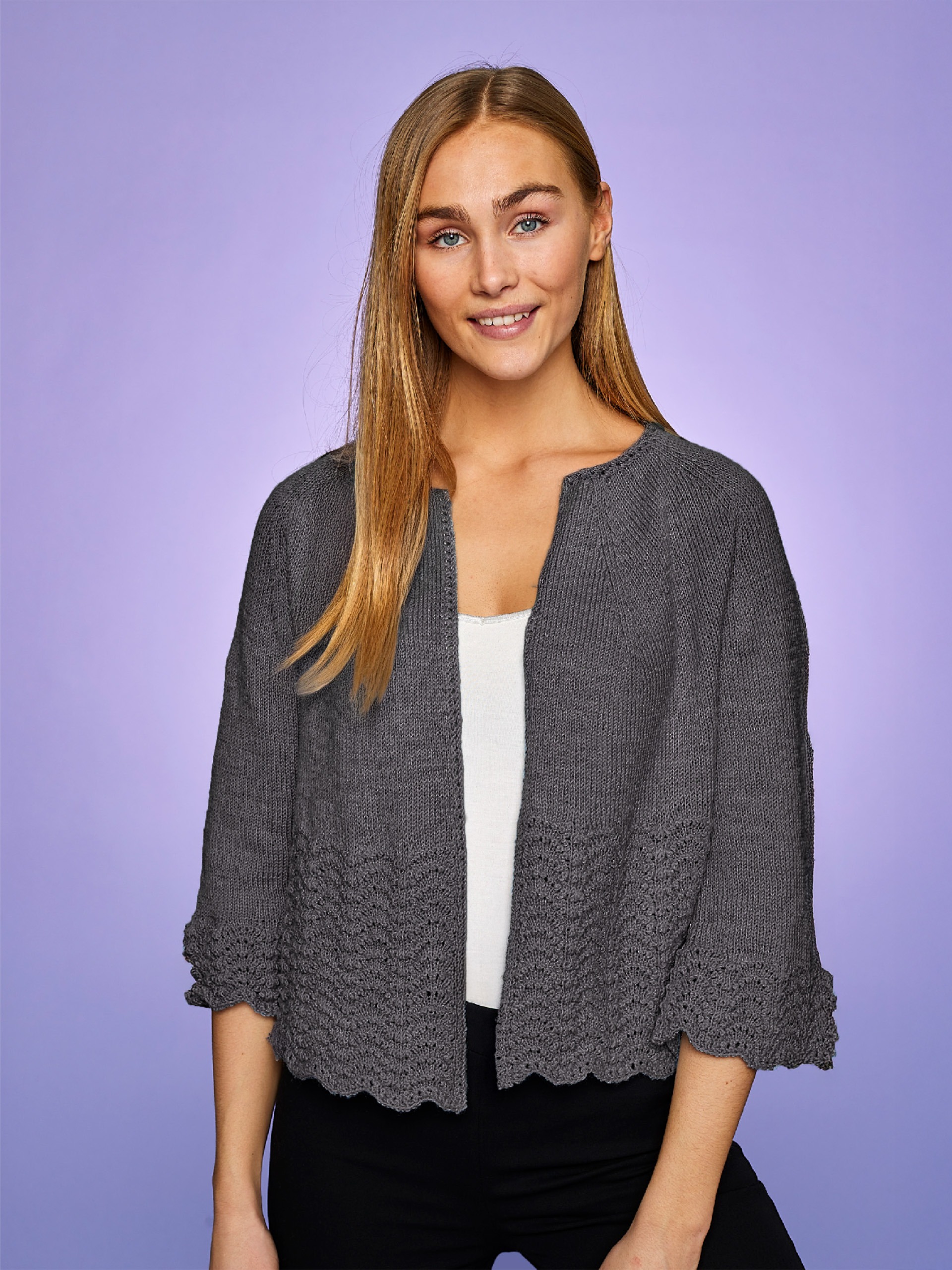 Kimono med bølgekant