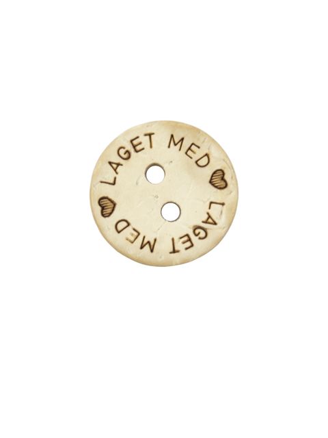 Knapp Laget Med Hjertet 15mm
