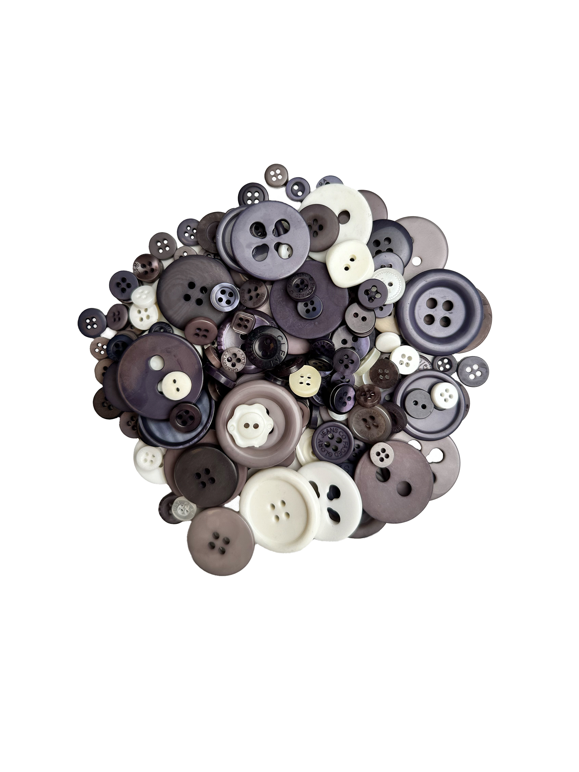 Button Mix - Grå/Hvit