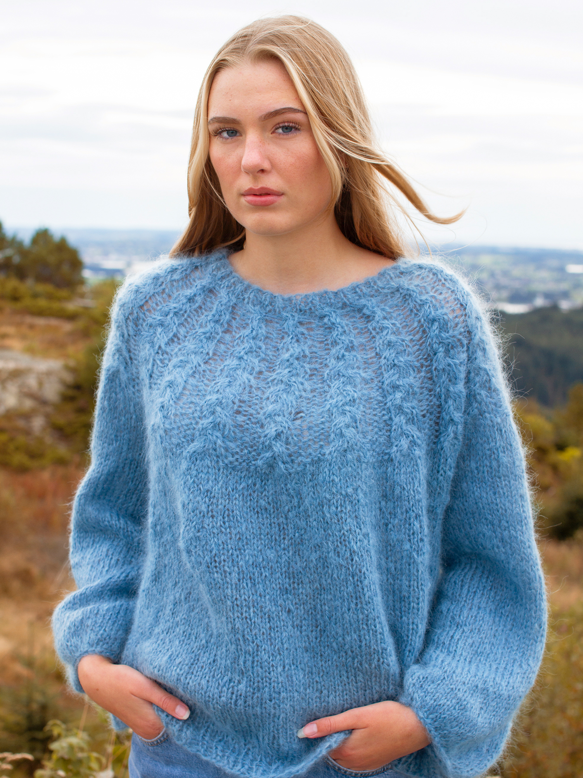 LARGO genser lys denim