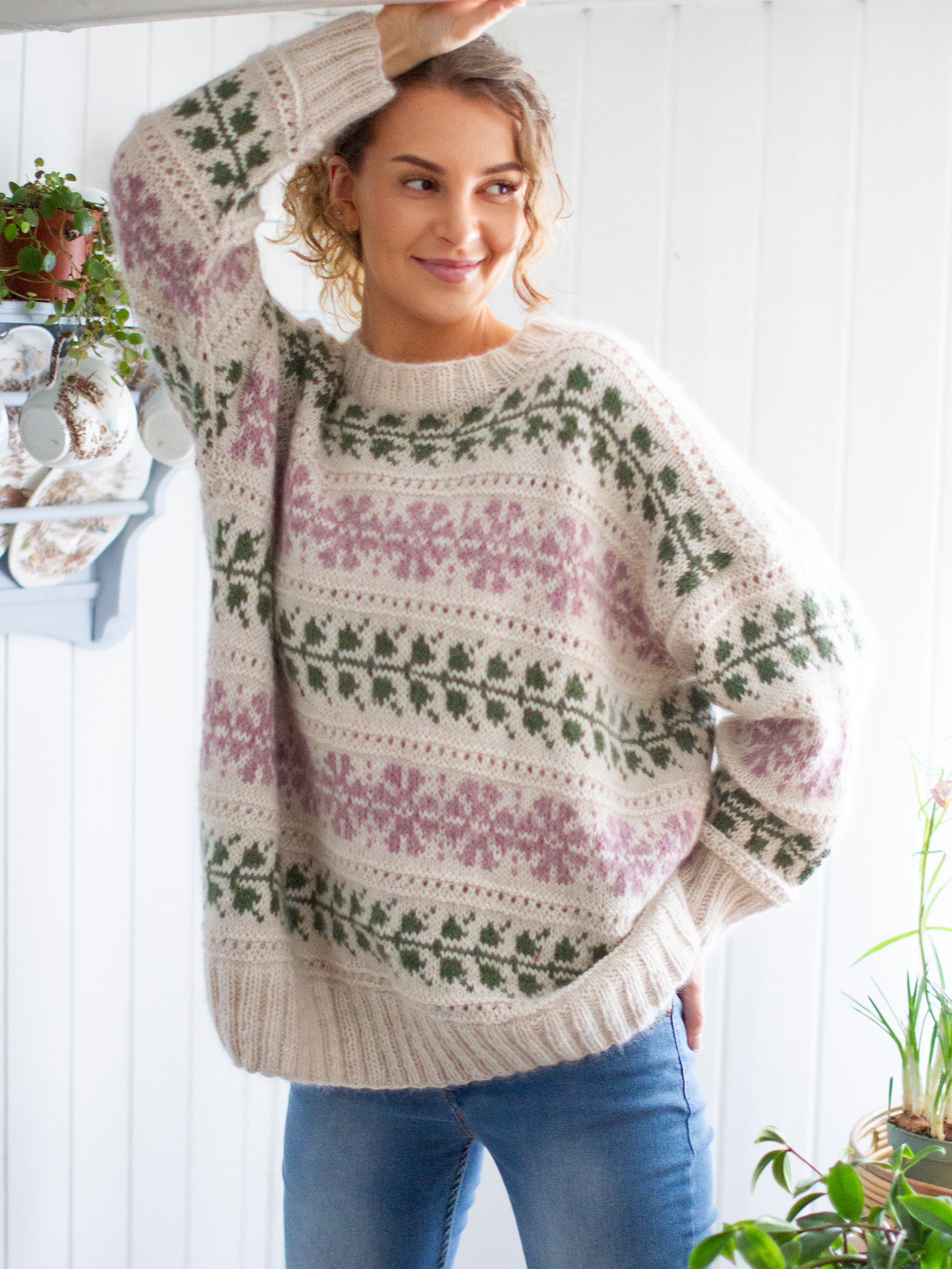 LAUVSPRETT genser lys beigemelert