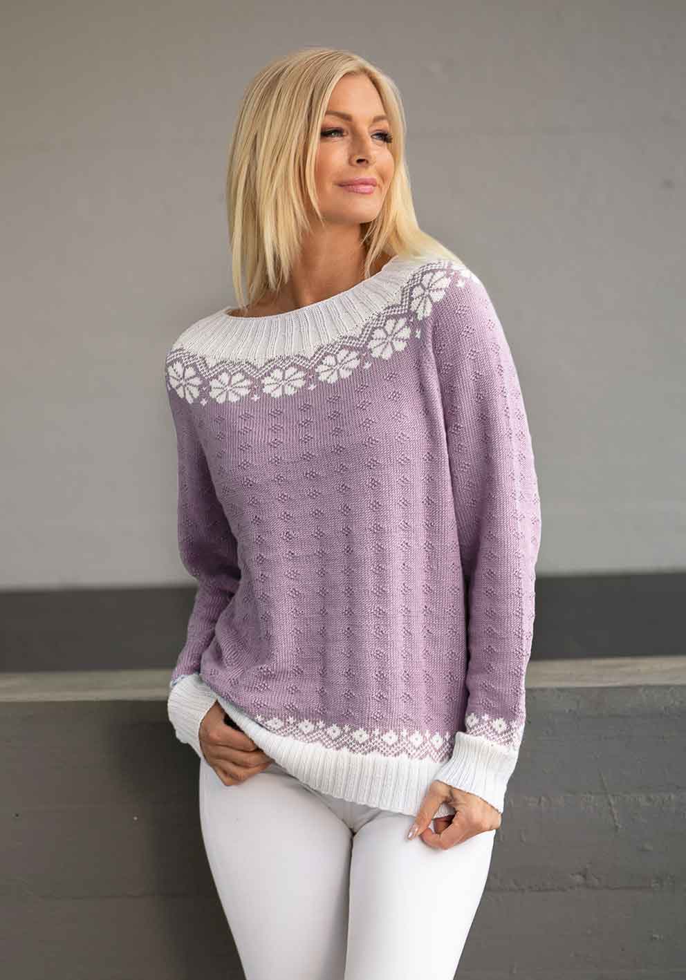 1917-4 Lydia genser lys lilla