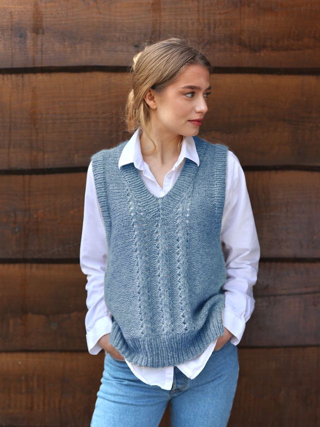 EAST vest lys jeansblå