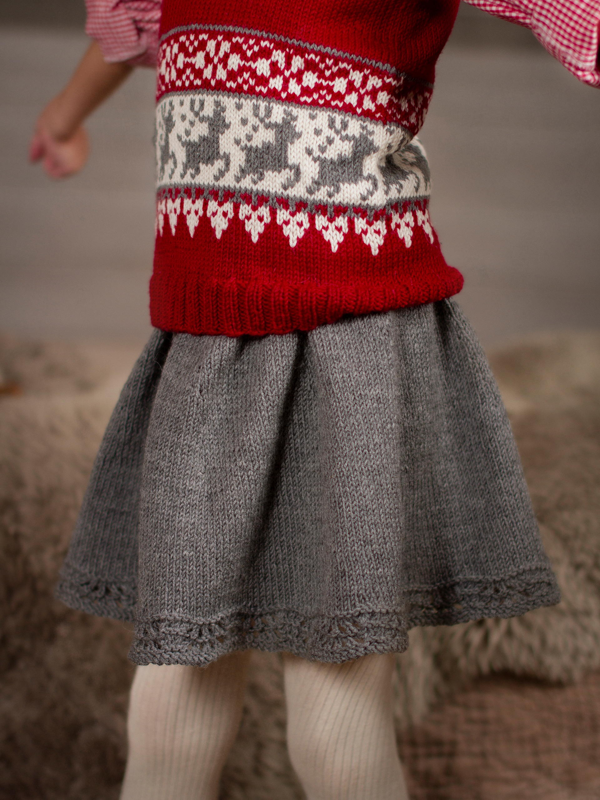 MIMMIS danseskjørt gråmelert