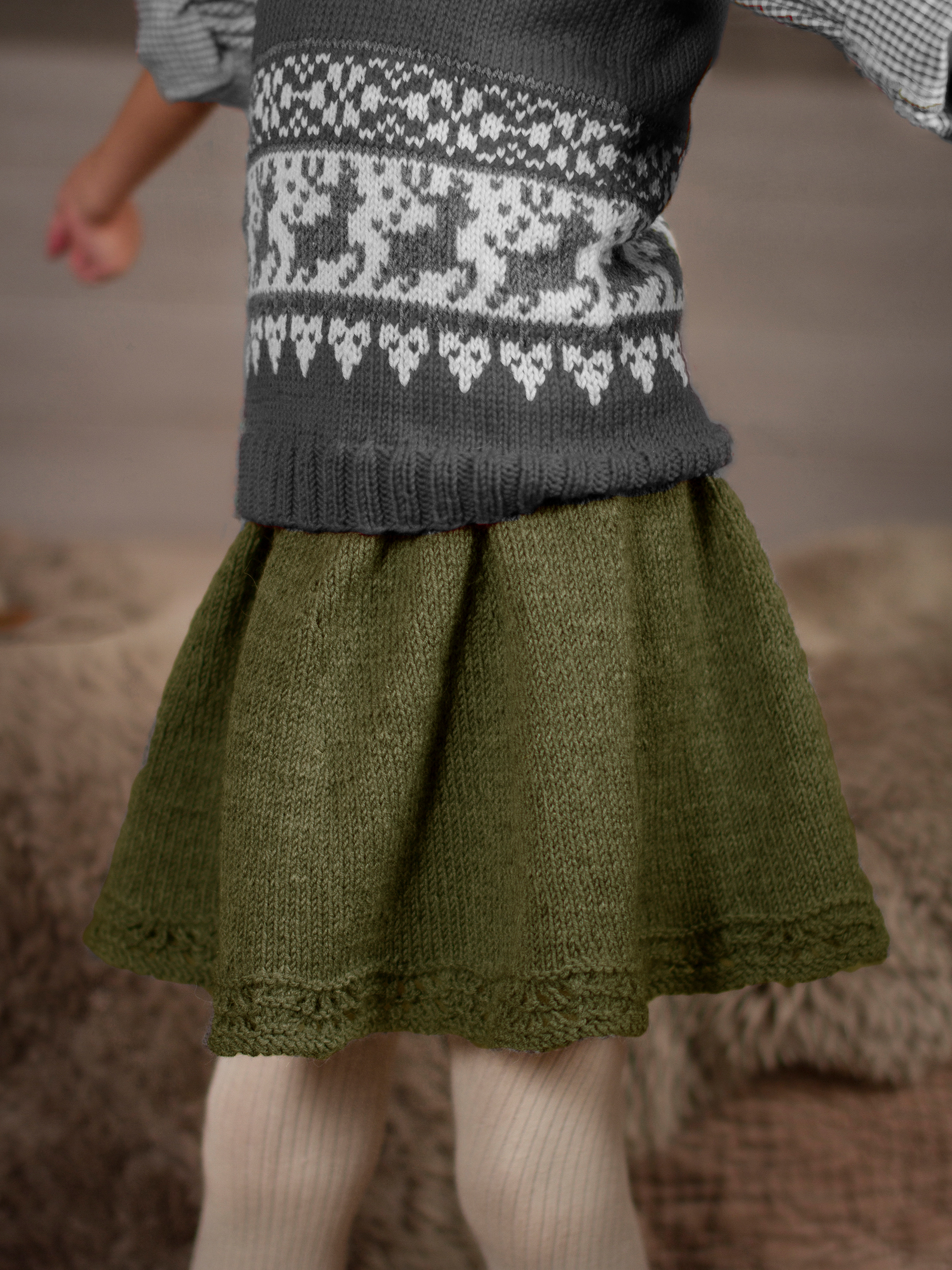 MIMMIS danseskjørt mørk oliven