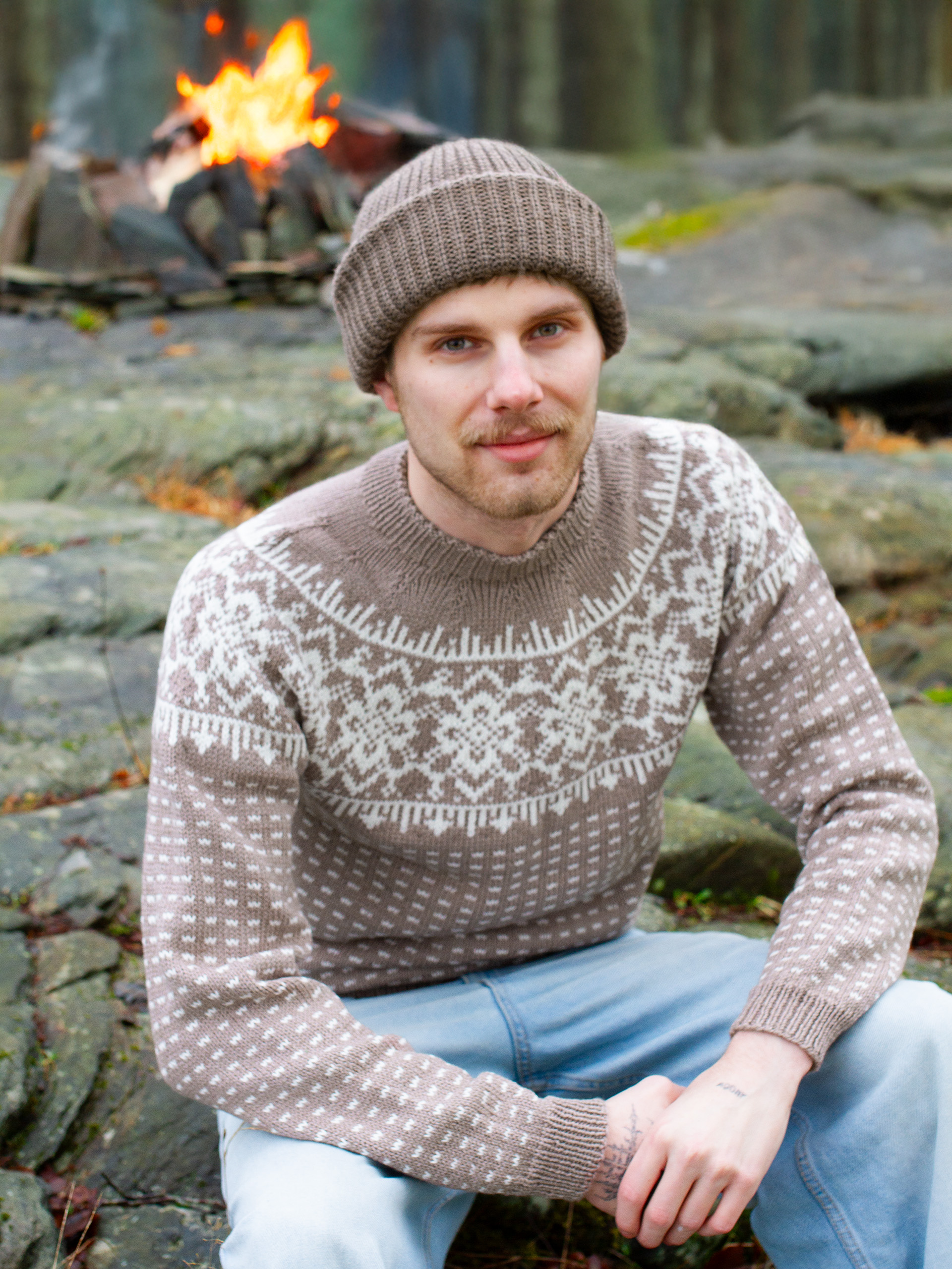 521K-05a MOY genser herre m/skinnlapp