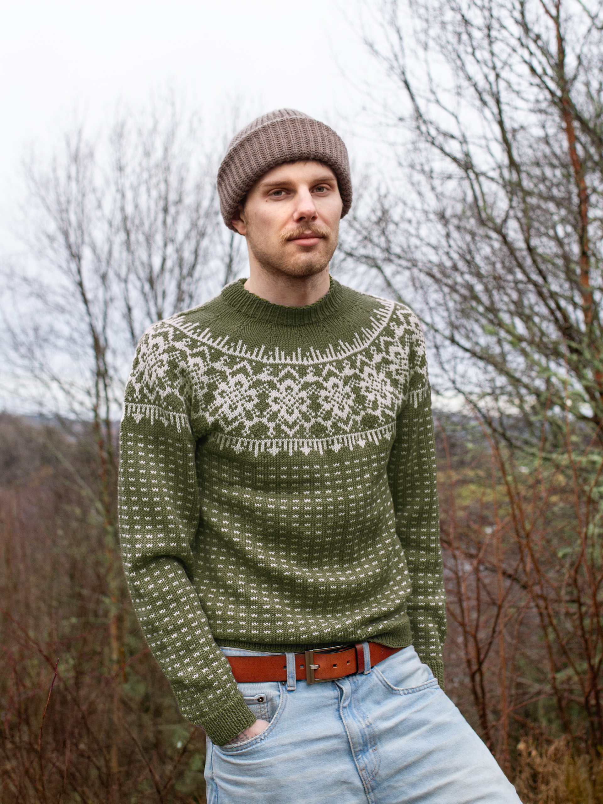 521K-05d MOY genser herre m/skinnlapp