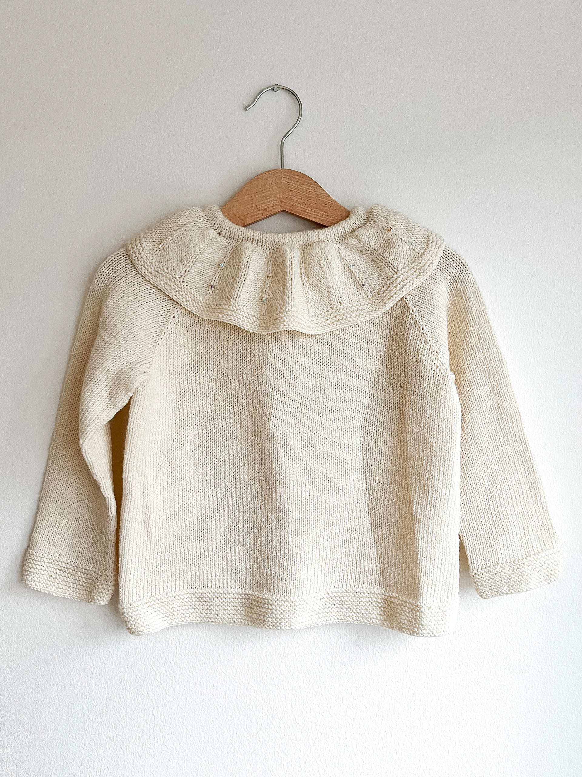 Perlebluse natural white