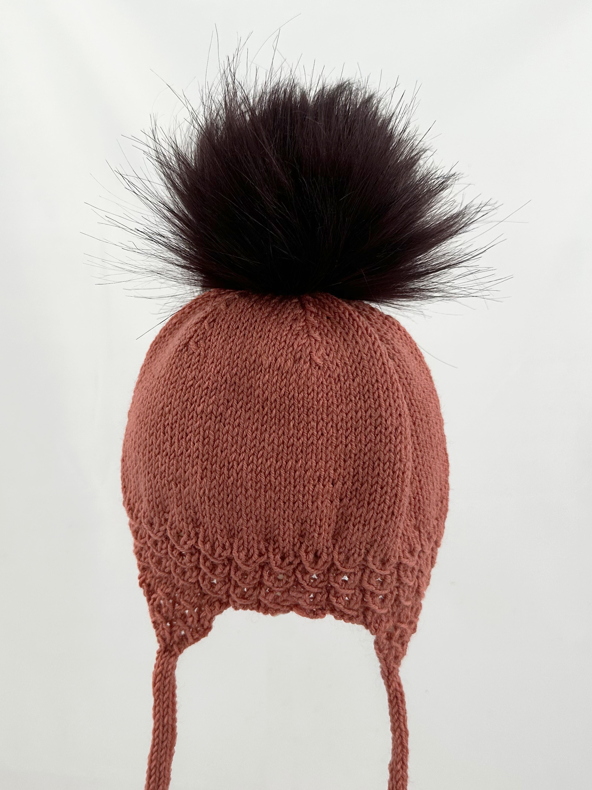 Pom-pom akryl aubergine