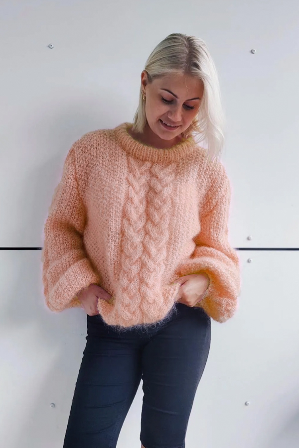 POPPY genser lys lakserosa